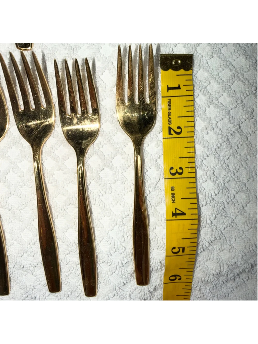 Rogers Cutlery Co Stainless Steel USA Gold Tone Mixed Forks Lot of 14